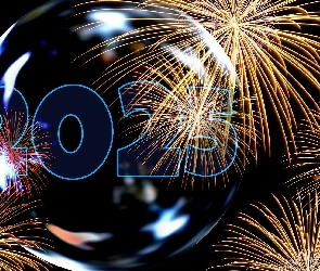 2025, Fajerwerki, Sylwester, Nowy Rok