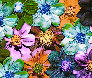 Grafika, Kwiaty, Wzór
