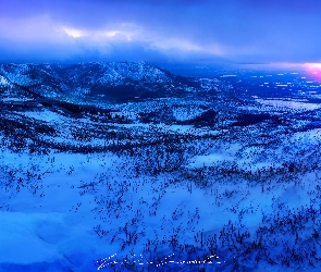 Góry Laurentyńskie, Kanada, Prowincja Quebec, Charlevoix, Zima