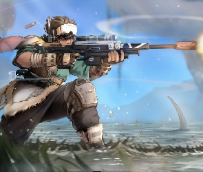Karabin, Snajper, Apex Legends, Gra, Postać, Vantage