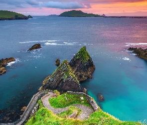 Hrabstwo Kerry, Skały, Półwysep Dingle, Morze, Irlandia
