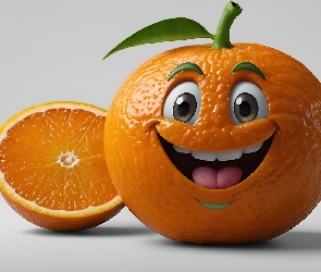 Uśmiech, Liście, Pomarańcza