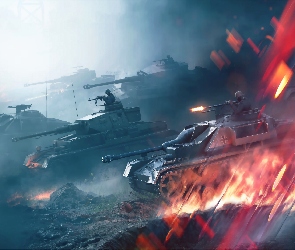 Walka, Czołgi, Battlefield 5, Natarcie, Niemieckie, Gra, Atak