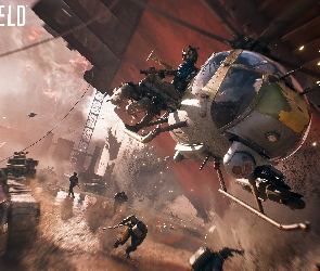 Battlefield 2042, Żołnierze, Helikopter, Walka, Gra