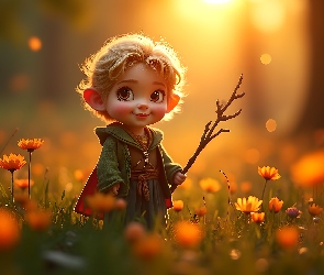 Kwiaty, Grafika, Hobbit