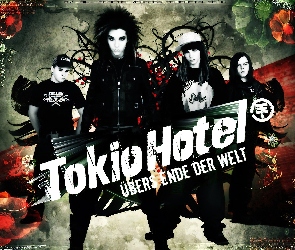 zespół, kwiaty, Tokio Hotel