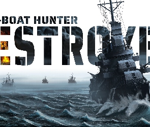 Destroyer The UBoat Hunter, Plakat, Okręty, Niszczyciel, Gra