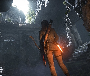 Rise of the Tomb Raider, Gra, Łuk, Lara Croft, Strzały, Kołczan