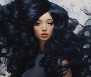 Brunetka, Grafika 2D, Kobieta