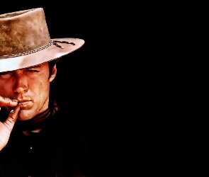Clint Eastwood, Grafika, Papieros, Kapelusz, Aktor