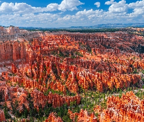 Kanion, Iglice skalne Hoodoos, Stan Utah, Niebo, Skały, Stany Zjednoczone, Park Narodowy Bryce Canyon