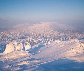 Niebo, Śnieg, Góry, Zima