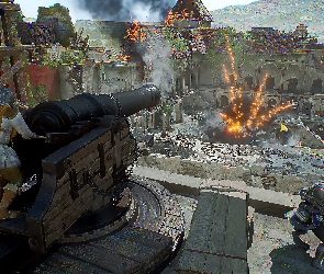 Oblężenie, Wybuchy, Walka, Ostrzał, Działo, Warhaven, Żołnierze, Artyleria, Gra, Atak