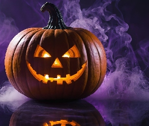 Dym, Światło, Dynia, Halloween