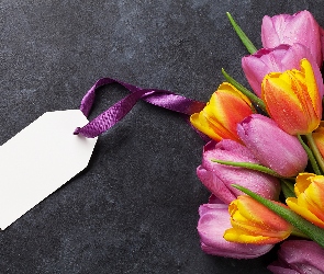 Zawieszka, Bukiet, Kolorowe, Tulipany