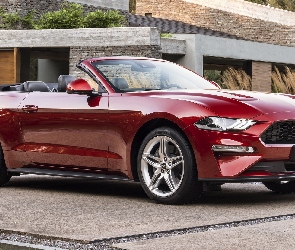 Ford Mustang, Kabriolet, Wiśniowy