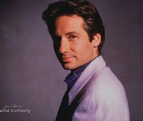 David Duchovny, marynarka, koszula