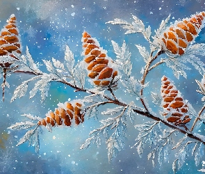 Szron, Grafika, Szyszki