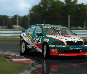 Tor, Przód, Assetto Corsa, Wyścig, Zielona, Gra, Skoda Octavia