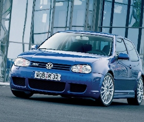 Golf 4, Przód, Niebieski, R32