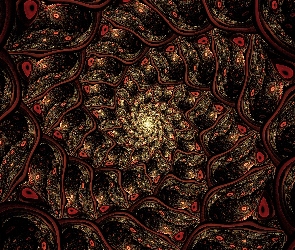 Spirala, Brązowa, Fraktal
