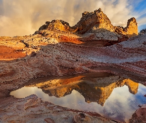 Stany Zjednoczone, Arizona, White Pocket, Formacje skalne, Skała, Vermilion Cliffs National Monument