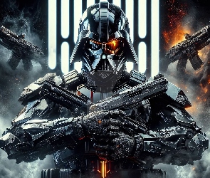 Dym, Karabiny, Star Wars, Ogień, Postać, Gra, Darth Vader
