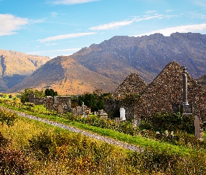 Starożytny, Kyle, Ścieżka, Szkocja, Góry, Trawa, Kościół, Clachan Duich, Cmentarz