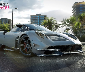 Wieżowce, Palmy, Forza Horizon 3, Gra, Pagani Huayra BC, Ulica