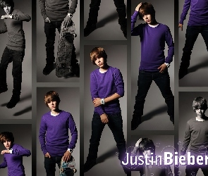Justin Bieber, Sweterek, Fioletowy