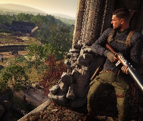 Budynek, Sniper Elite 5, Gra, Ruiny, Snajper