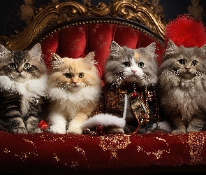 Grafika, Fotel, Koty, Cztery