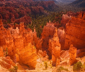 Park Narodowy Bryce Canyon, Stany Zjednoczone, Utah, Kanion, Skały