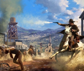 Ulica, Konie, Kościół, Wieża, Wild West Dynasty