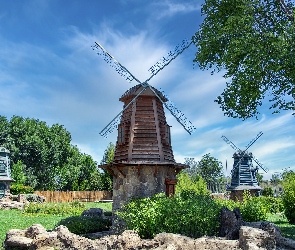 Drzewa, Lato, Wiatraki