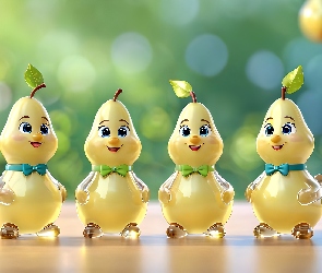 Gruszki, Grafika, Szklane