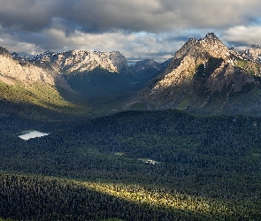 Kanada, Alberta, Rzeka, Góry Skaliste, Jeziora, Lasy