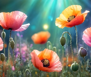 Papaver, Maki, Czerwone