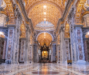 Wnętrze, Watykan, Bazylika św Piotra