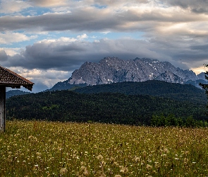 Chmury, Góry, Łąka, Szopa