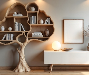 AI, Pokój, Półka, Książki