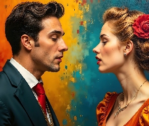 AI, Profil, Kobieta, Mężczyzna