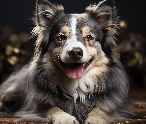 Grafika, Spojrzenie, Pies, Język