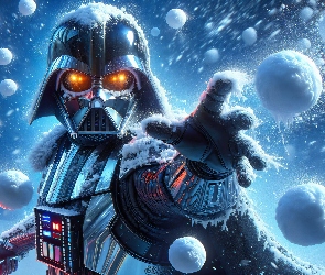 Śnieżne Grafika, Kule, Darth Vader, Star Wars, Świecące, Oczy