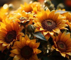 Słonecznik ozdobny, Grafika, Kwiaty