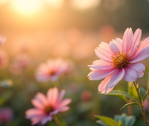 Rozkwitnięty, Kwiat, Różowy