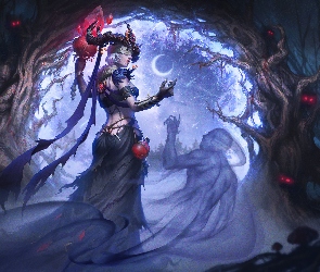 Smite Battleground of the Gods, Wiedźma, Gra, Nox, Zjawa, Postać, Jaskinia, Kobieta