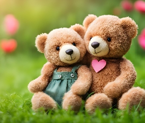 Misie, Trawa, Pluszowe