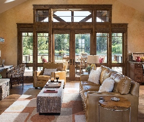 Kominek, Aneks kuchenny, Fotel, Kanapa, Pokój