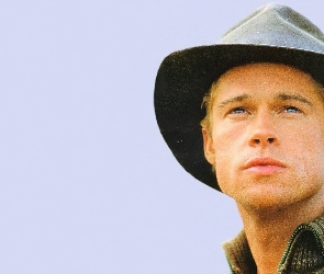 Brad Pitt, kapelusz, twarz